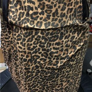 Vexy Size Small Leopard Print Mini Skirt - Brown/Black